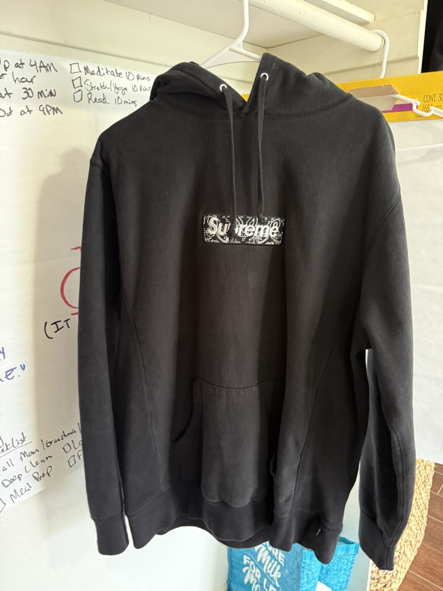 Bandana Hoodie Black Bandana Box Logo Supreme Bandana Box Logo