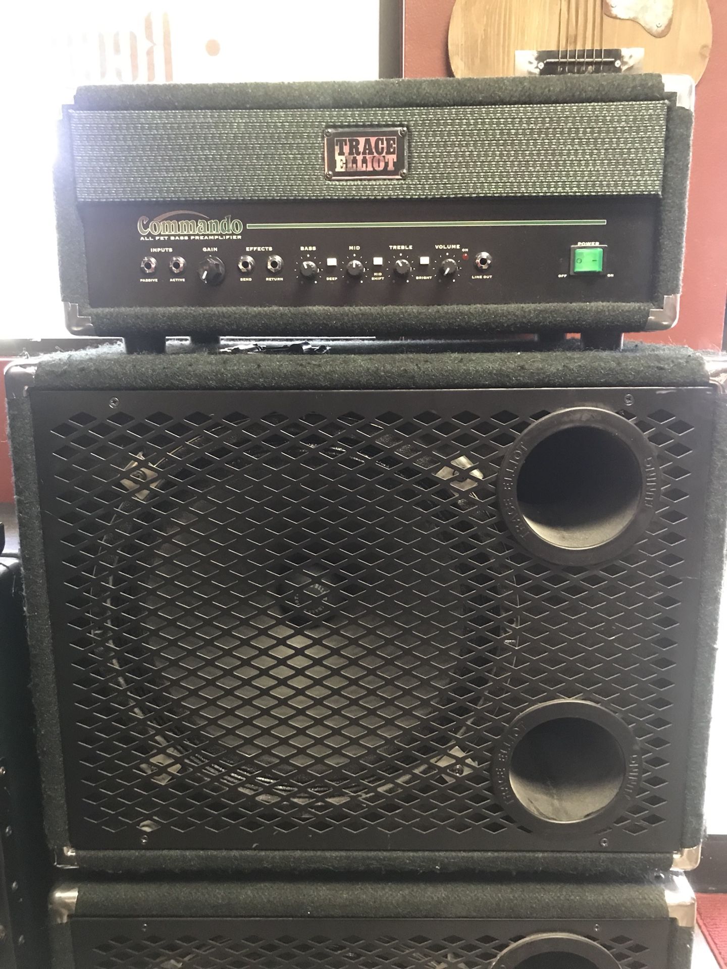 Trace Elliot Commando Bass Guitar Power Amp Head and 1x15 Speaker Cab - British Made