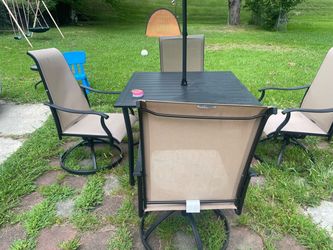Yard chairs and table