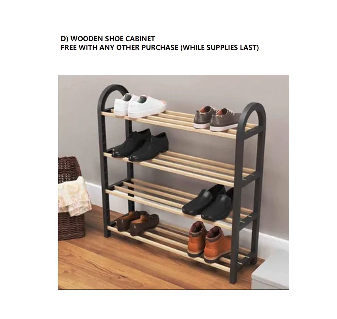 Wood Furniture Bathroom Racks, Shoe Rack, W Free Item