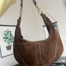 Coach Suede Leather Hobo Bag Vintage Shoulder Bag Like 20 Years Ahí