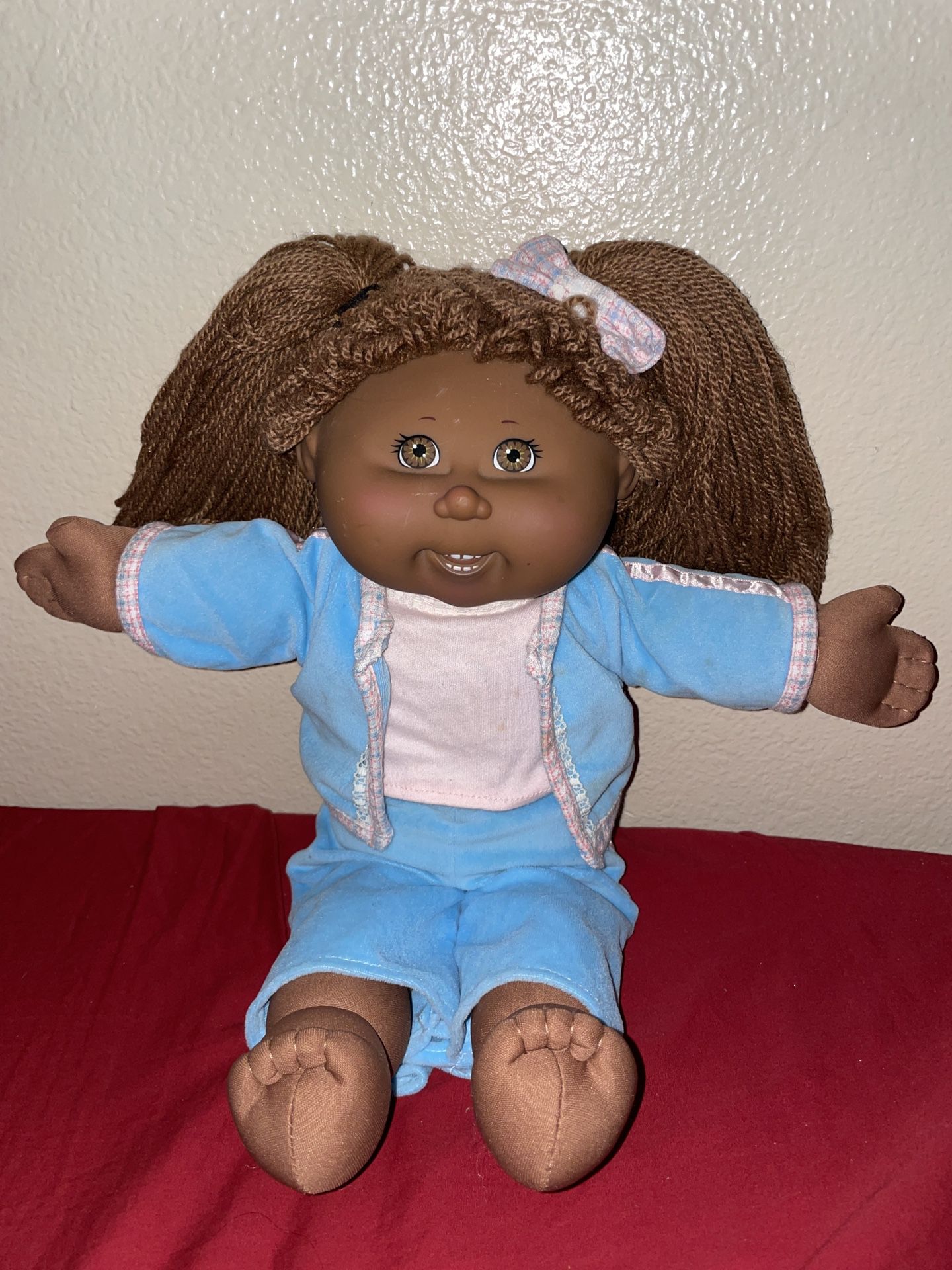 African American CPK Cabbage Patch Kids Girl Long Brown Hair Brown Eyes Doll #2