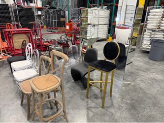 Garage sale tables chairs sofa bars barstools