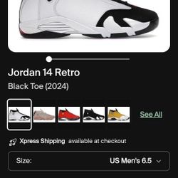 Jordan 14 Black Toe (2024) 
