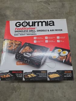 Gourmia FoodStation Smokeless Grill, Griddle & Air Fryer