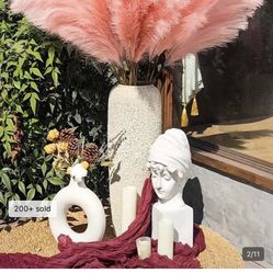 30 Pcs Artificial Cattail Grass Boho Decor, Fluffy Fake Reeds Flowers For Vase Filler, Farmhouse Home Kitchen Bohemian Decorati