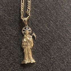 10kt Gold Chain And Pendant 