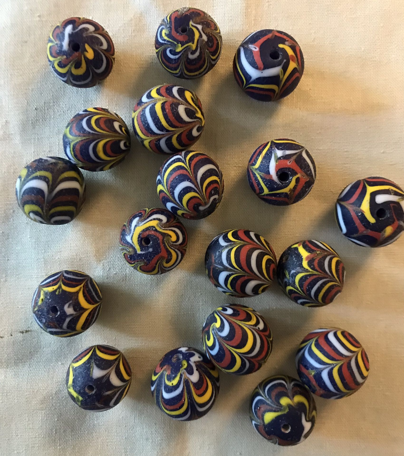 Ancient 22mm Pelangi Jatim Glass Beads