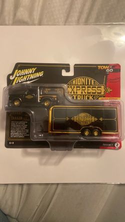 JOHNNY LIGHTNING 1978 Dodge Truck Midnite Express w/ Trailer Black 1:64 Diecast
