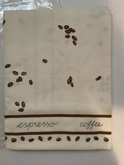 Coffee Theme Table Cloth 39” X 39”