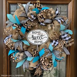 Beautiful Home Sweet Home Wreath 