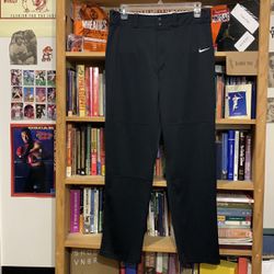NIKE-Men's black ‘CORE DRI-FIT’ polyester Open Hem Baseball Pants