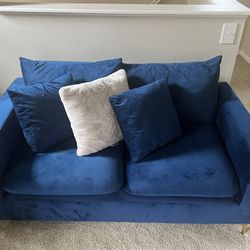 Blue Velvet Couch Set Best Offer