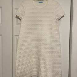 J. McLaughlin White Textured Shift Dress - Size Small