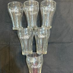 Vintage 70’s Coke/Coca-Cola 5” Glasses (Set of 6)