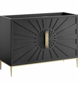 Bathroom vanity cabinet for single or double sink
