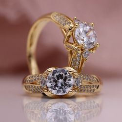 585 Gold Natural Zircon Ring wedding 8