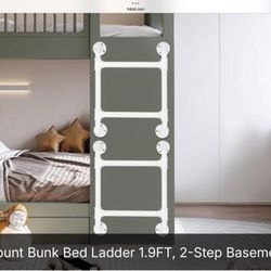 Wall Mount Bunk Bed Ladder 1.9FT, 2-Step Basement