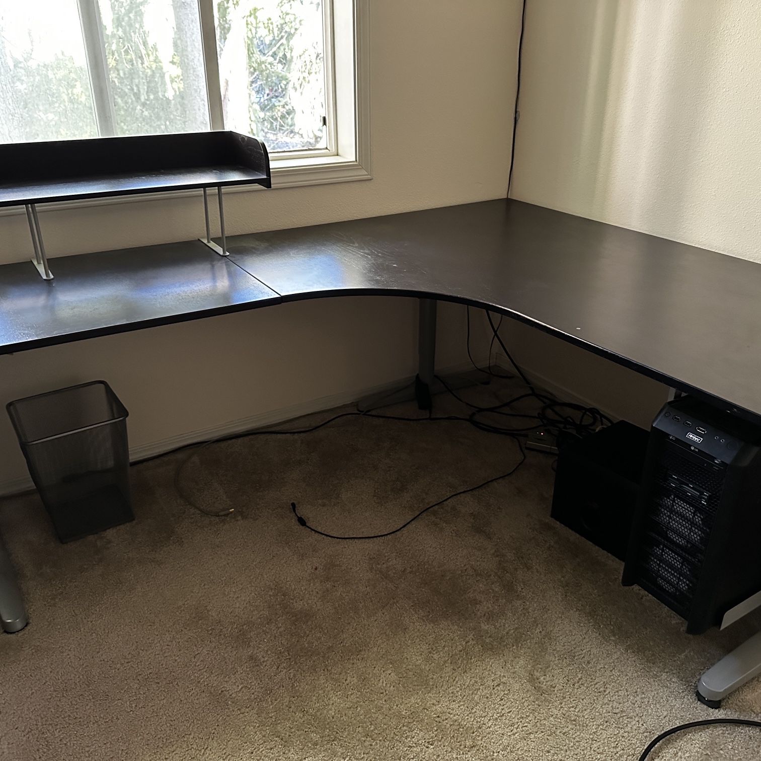 IKEA Galant Corner desk with extension, shelf and CPU holder