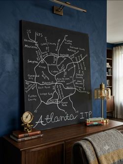 Custom Metro Atlanta Charcoal Interstate Drawing – Handmade Wall Art 🖤✏️