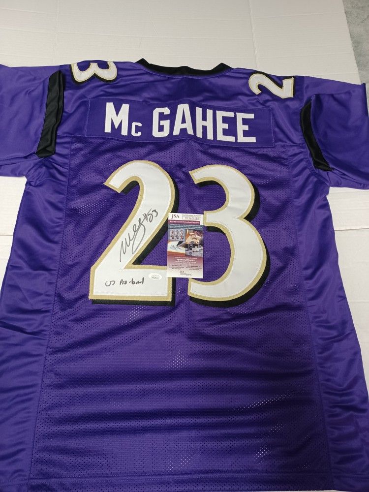 Willis McGahee Baltimore Ravens Signed Autographed Jersey Extra Inscription