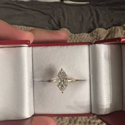 3.05 Carat Marquise Engagement Ring Lab Grown Diamond E VS 1 // NEVER WORN