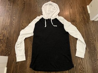 Volcom Men’s Waffle Knit Thermal Henley Hoodie Pullover