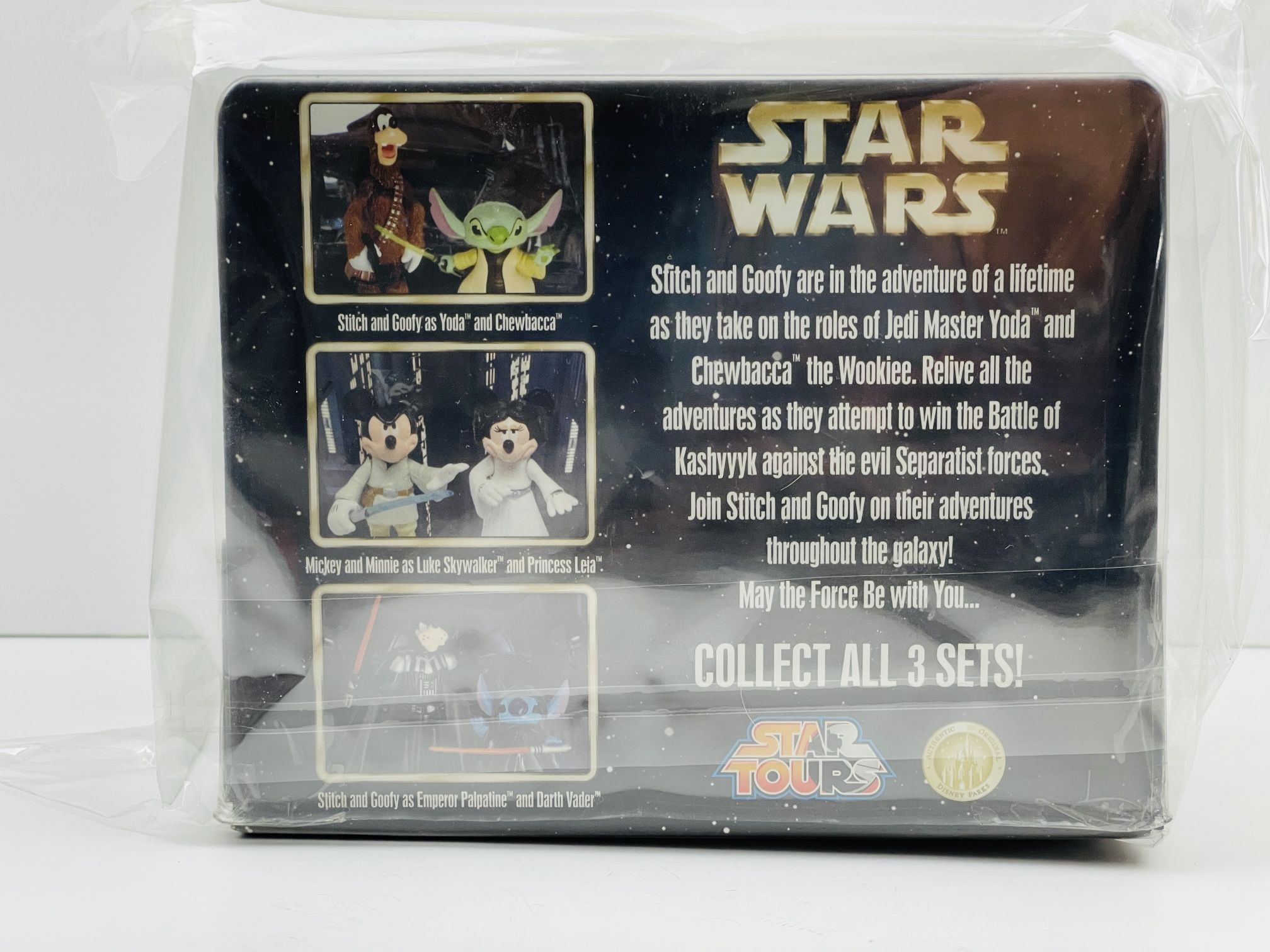 Star Wars Disney Collectible Stitch & Goofy As Yoda And Chewbacca