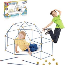 Fort Building Kit DIY Fort STEM Kids Fort Construction Fort Set Hide & Seek Game for Boys & Girls 