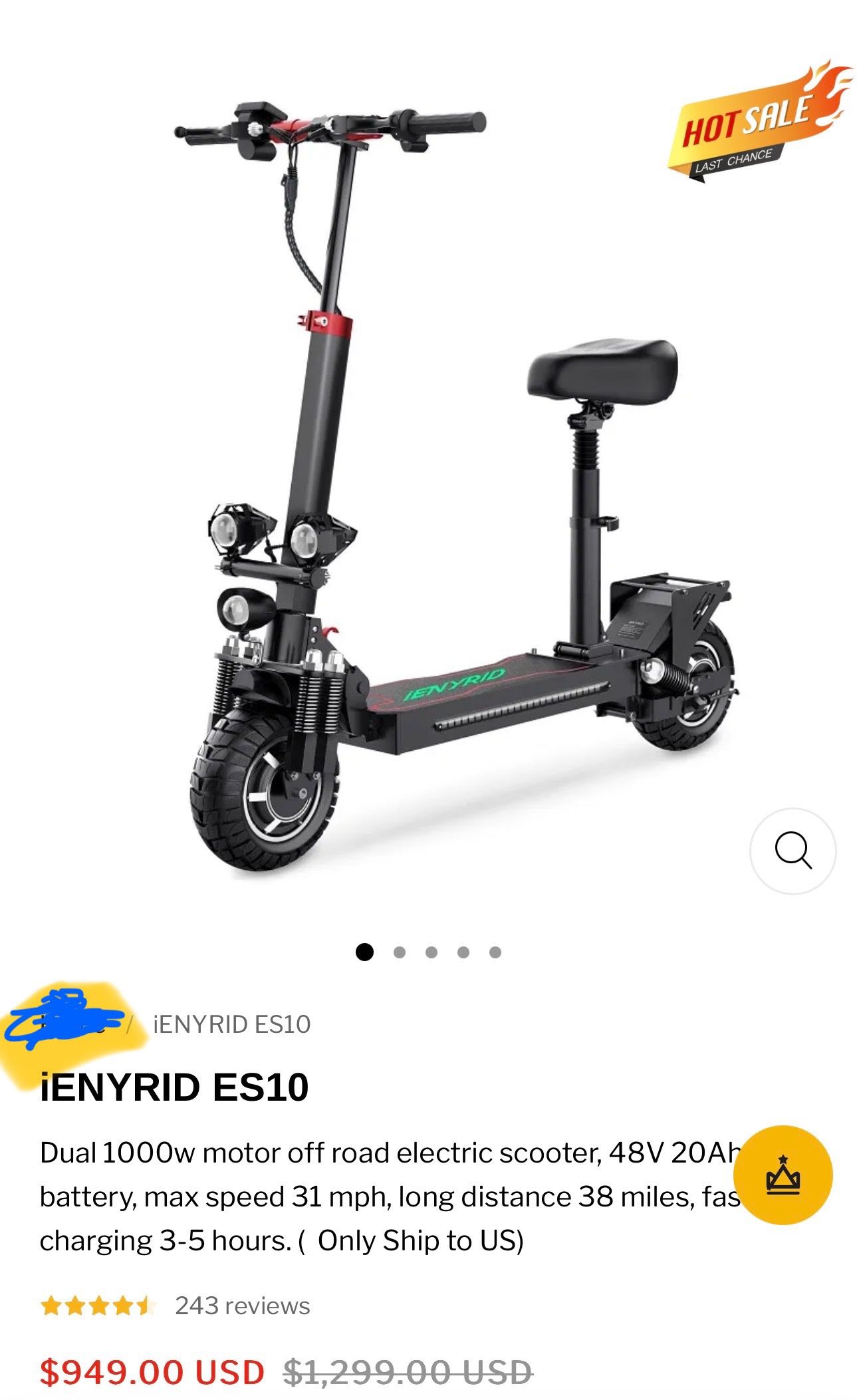 Best powerful Electric Scooter 2000w