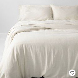 Heavyweight Linen Blend Comforter & Sham Set - Casaluna™ [KING] ‼️PRICE FIRM‼️