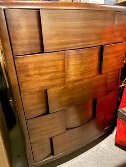 Beautiful contemporary brown wood dresser