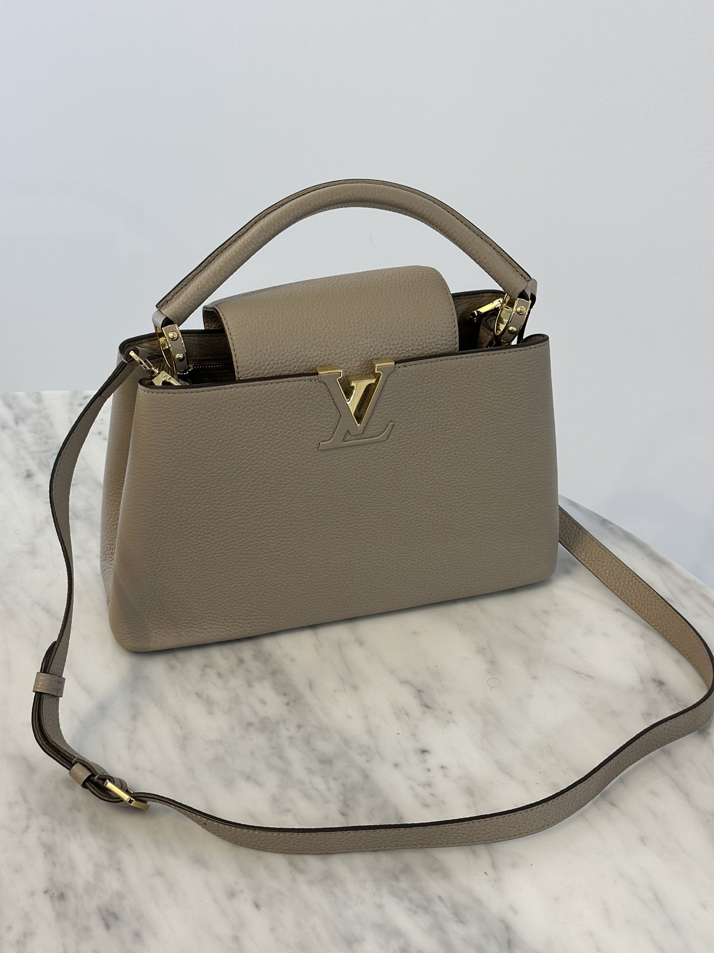 LV Louis Vuitton Capucines Leather Bag 