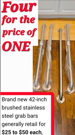 Mobility/Safety 42" Brushed Stainless Steel Grab Bars