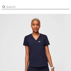 Scrub Top And Pants Navy