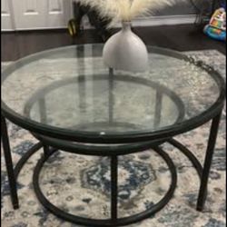 Glass Round Coffee Table 