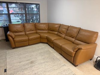 Italian Leather 3 Piece Reclining Sofa Sectional