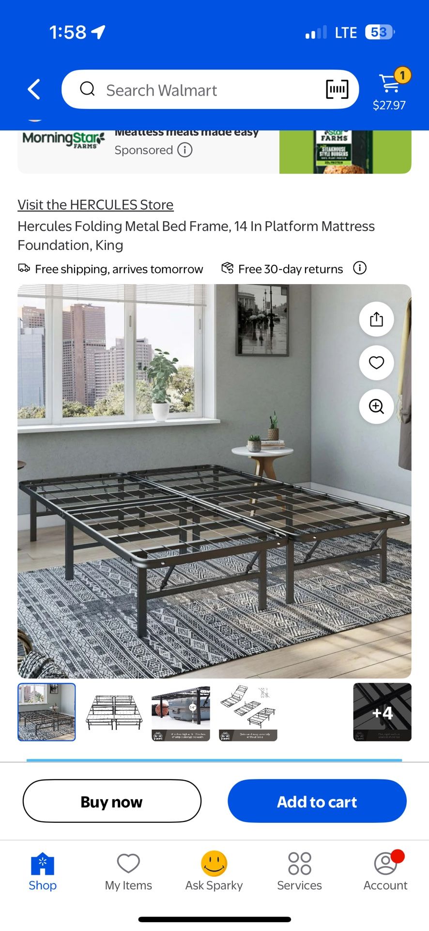 King bed frame Or twin