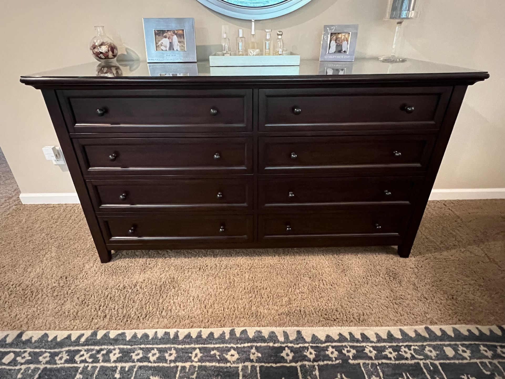 Pottery Barn | Hudson 8-Drawer Wide Dresser | Mahogany