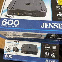 6.5” Underseat Subwoofer With Base Remote Built In Amp 600 Watts 