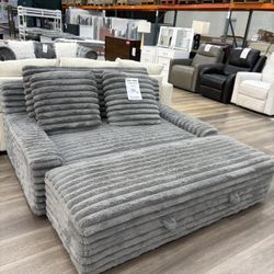 Costco Thomasville Wills Fabric Chair With Storage ottoman 