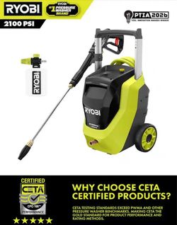 2100 PSI 1.2 GPM Cold Water Corded Electric Pressure Washer with Foamer
