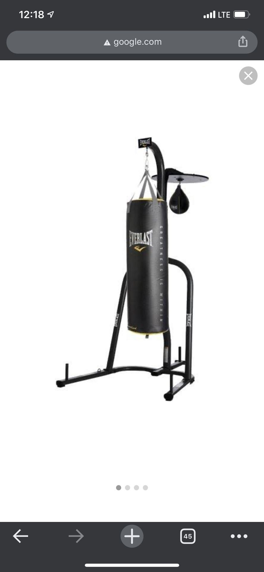 Everlast Dual Station Punching Bag Stand