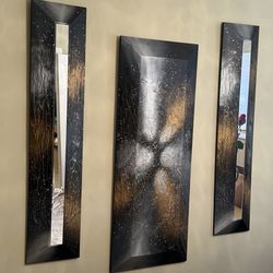 Set of three walls art picture