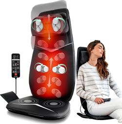 Zyllion Shiatsu Neck and Back Massager with Heat for Chair - 3D Electric (SAVE $120.00)