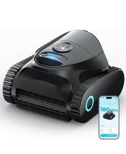 C1 Robotic Pool Cleaner with 180 Mins, Pool Vacuum for Inground Ground Pools up to 1615 sq.ft, Smart Routing, Wall Climbing, Dual Filtration, with APP