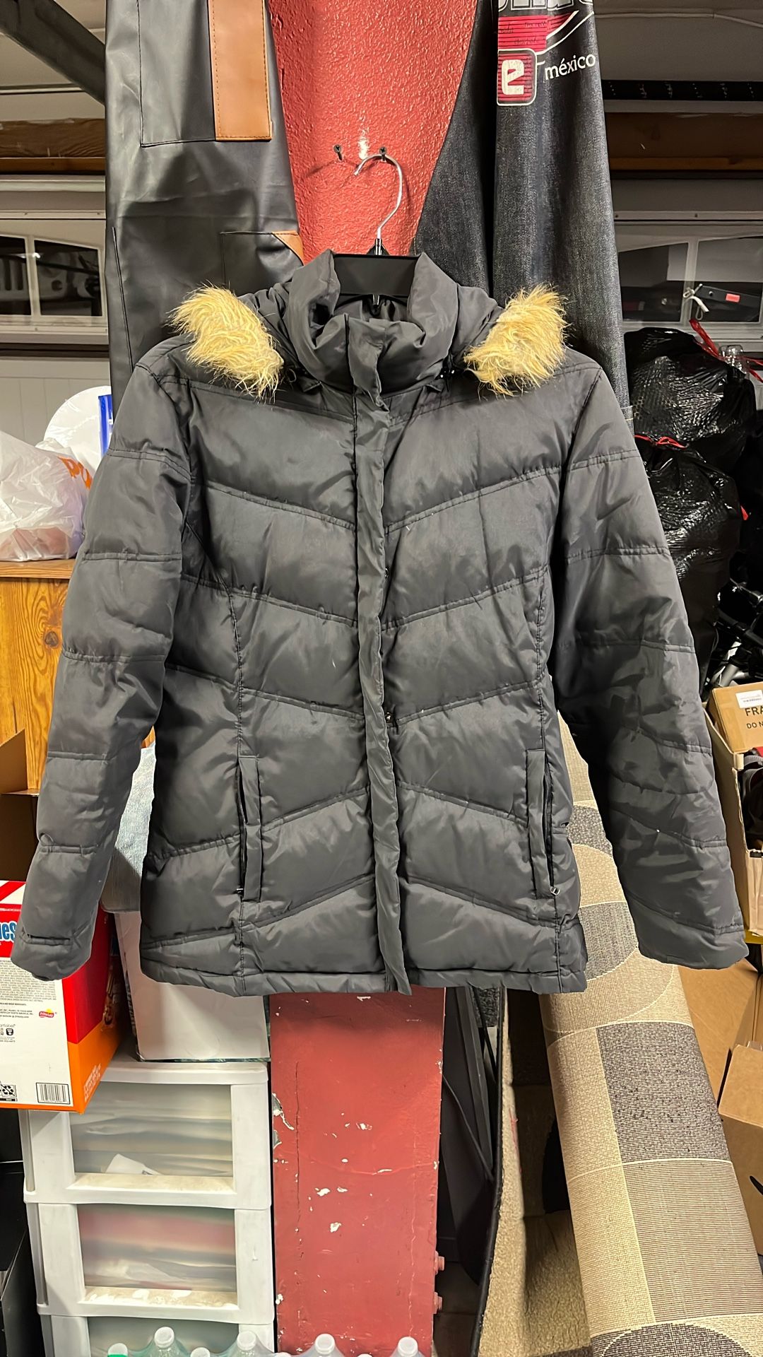 Women’s Black Rain Jacket (L)