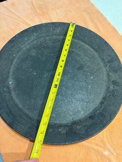 Large 17.5" Rustic Vintage Enamelware Platter Farmhouse Decor