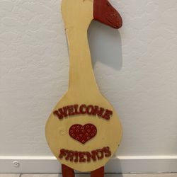 Double sided Wooden Duck Sign