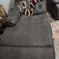 Electric leather chaise